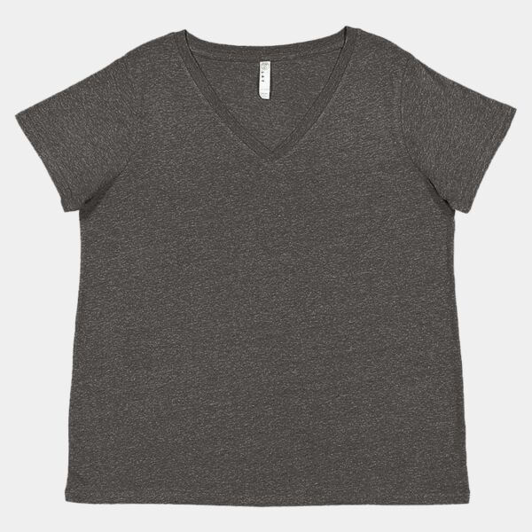 Women's Curvy Collection Fine Jersey V-Neck Tee Thumbnail