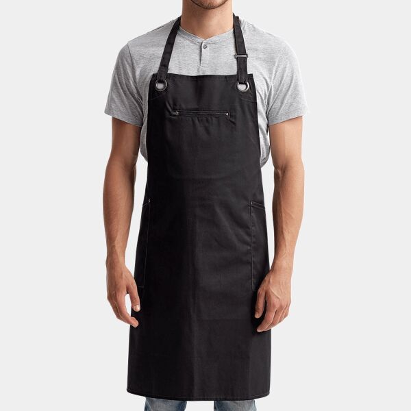 Barley Contrast Stitch Recycled Bib Apron Thumbnail