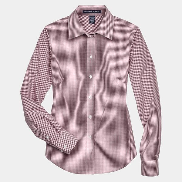 Women's Crown Collection® Gingham Check Woven Dress Shirt Thumbnail