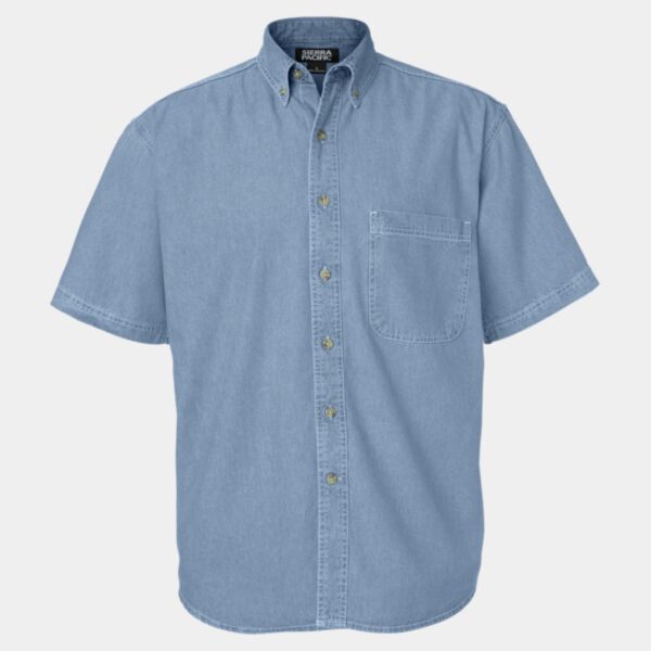 Men's Denim Short Sleeve Shirt Thumbnail