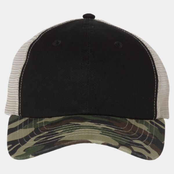 Contrast-Stitch Mesh-Back Cap Thumbnail