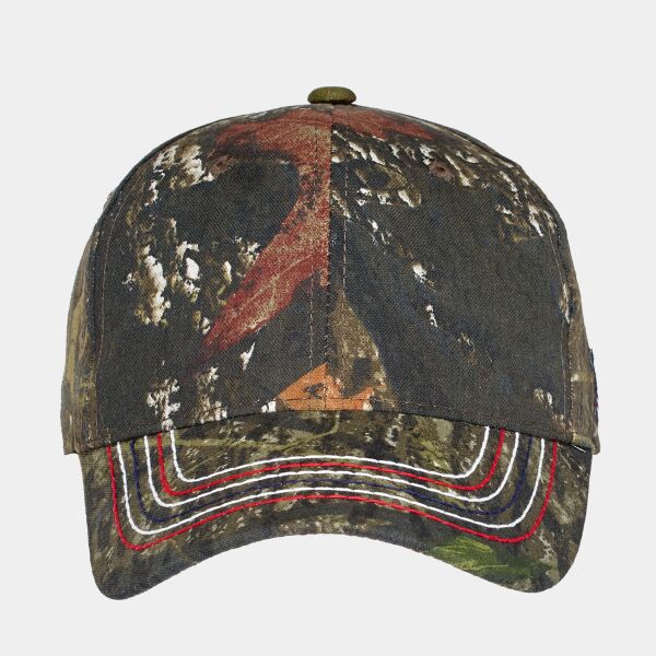 Americana Contrast Stitch Camouflage Cap Thumbnail