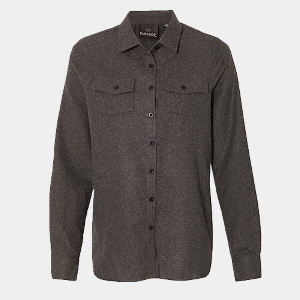 Women's Solid Flannel Shirt Thumbnail