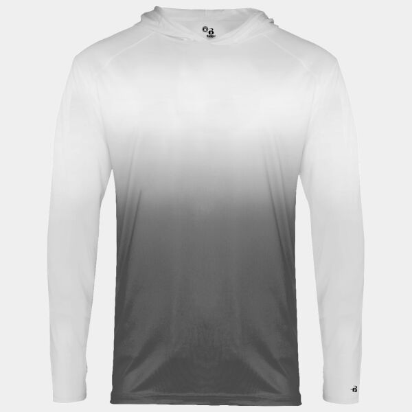 Men's Ombre Long Sleeve Hooded T-Shirt Thumbnail