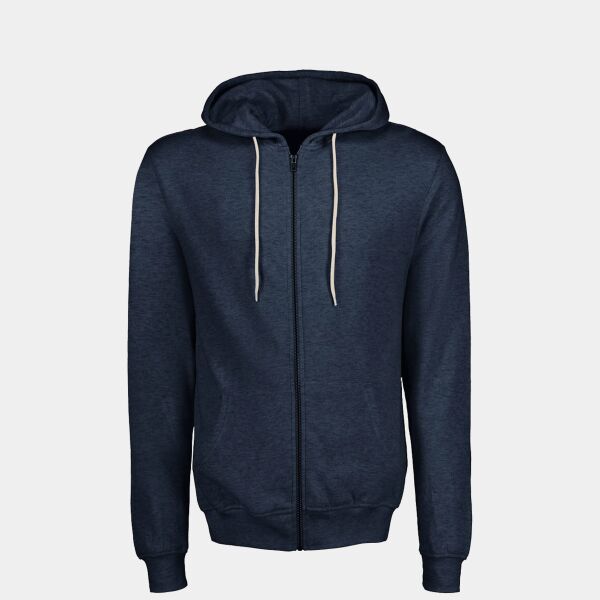 Unisex Retro Heather Full-Zip Hooded Sweatshirt Thumbnail