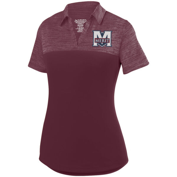 Merit Prep - Ladies Shadow Tonal Heather Polo Thumbnail
