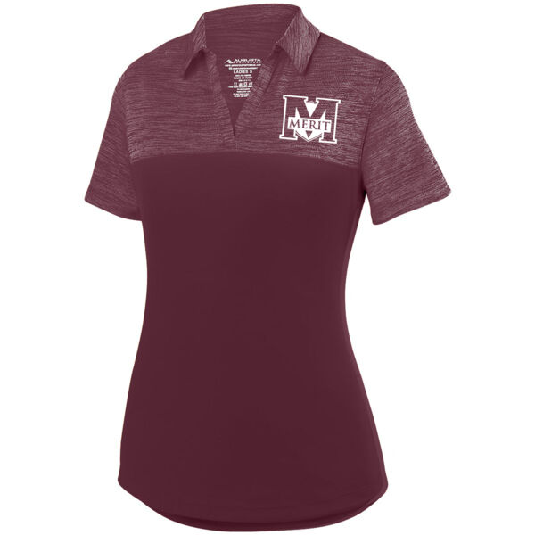 Merit Prep - Ladies Shadow Tonal Heather Polo Thumbnail