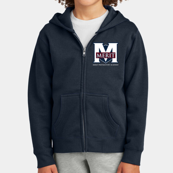 Merit Prep - Youth V.I.T. Fleece Full Zip Hoodie Thumbnail
