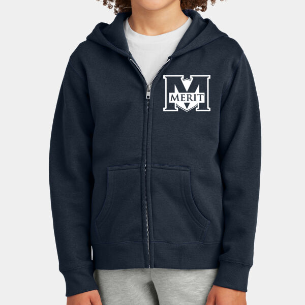 Merit Prep - Youth V.I.T. Fleece Full Zip Hoodie Thumbnail